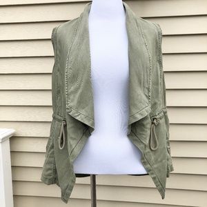 Drape Front Tencel Utility Vest